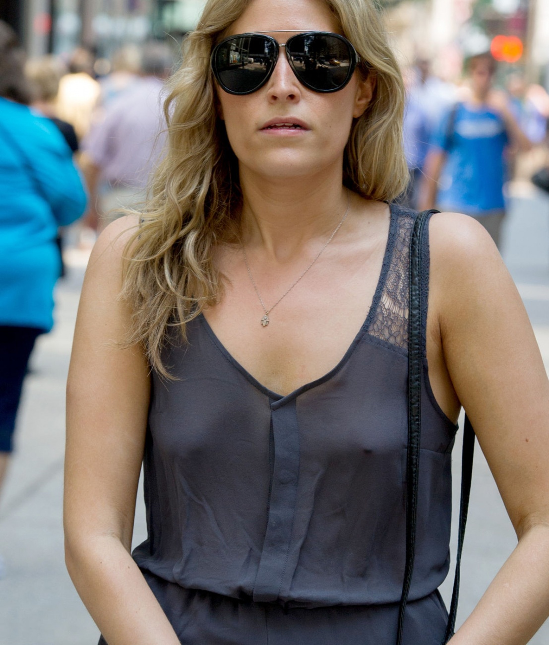 Does A Sheer Blouse Look Best Worn Without A Bra?